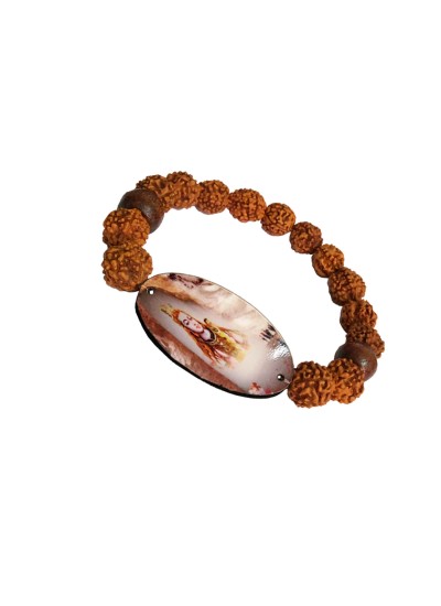 Baba Barfani Lord Shiva Of Amarnath 5 Mukhi Rudraksha Bracelet